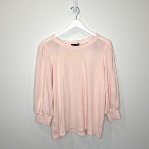 Gibson Look Womens Pink Long Sleeve Round Neck Pullover